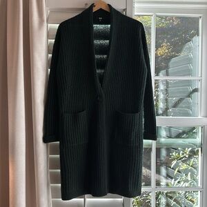 Uniqlo dark green jacket cardigan.  Size xs